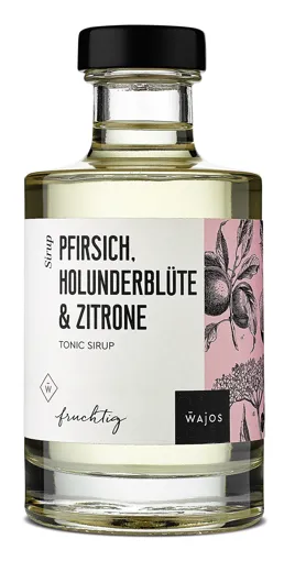 PFIRSICH, HOLUNDERBLÜTE & ZITRONE TONIC SIRUP