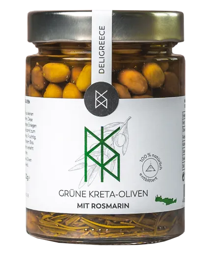 GRÜNE KRETA-OILVEN M. ROSMARIN  340 G GLAS