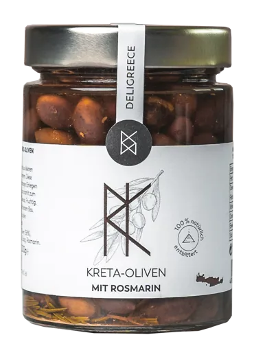 REIFE KRETA OLIVEN MIT ROSMARIN | 340 g