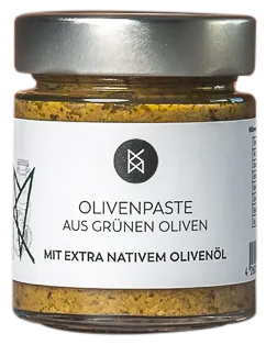 OLIVENPASTE AUS GRÜNEN CHALKIDIKI OLIVEN 140 G